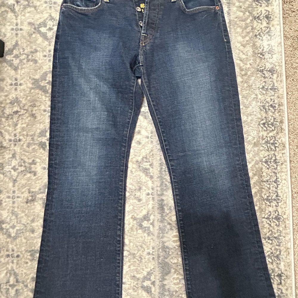 Lucky Brand Dark wash Womens  Button Front Jeans 30 Short Inseam Slim Booties  G